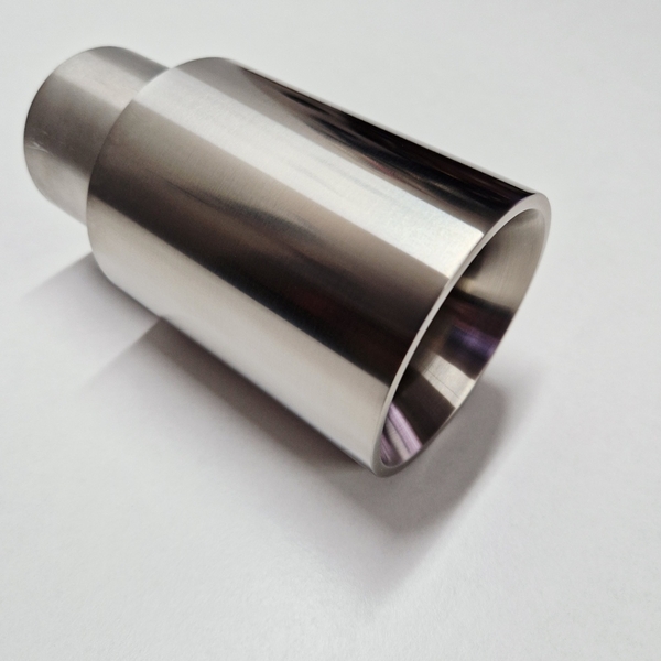 Pogrubiona końcówka wydechu INOX 80 mm prosta stal nierdzewna