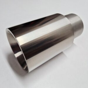 Pogrubiona końcówka wydechu INOX 80 mm prosta stal nierdzewna