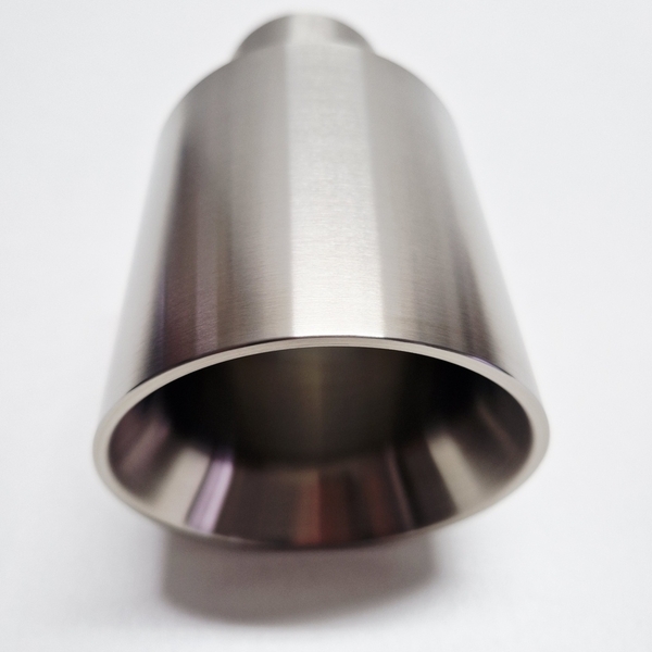 Pogrubiona końcówka wydechu INOX 108 mm prosta stal nierdzewna