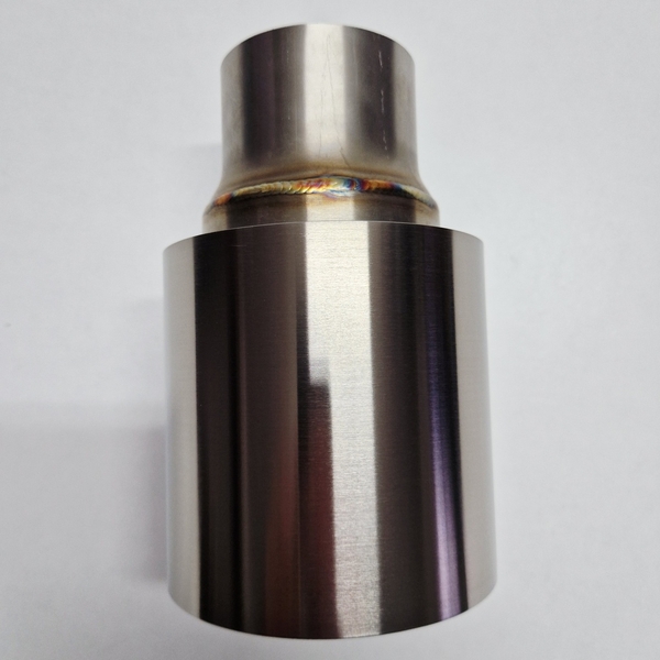 Pogrubiona końcówka wydechu INOX 108 mm prosta stal nierdzewna