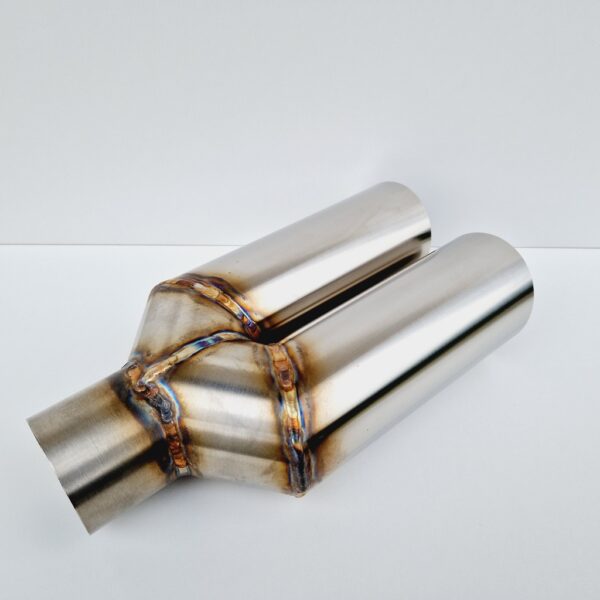 Podwójna końcówka wydechu Y-PIPE 2,75" (70mm) ścięta (1)
