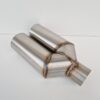 Podwójna końcówka wydechu Y-PIPE 80mm prosta (2)