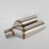Podwójna końcówka wydechu Y-PIPE 80mm prosta (3)