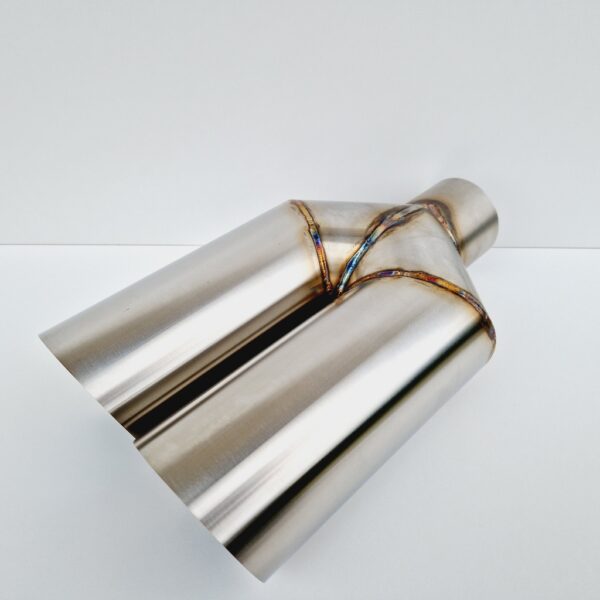 Podwójna końcówka wydechu Y-PIPE 80 mm ścięta (1)