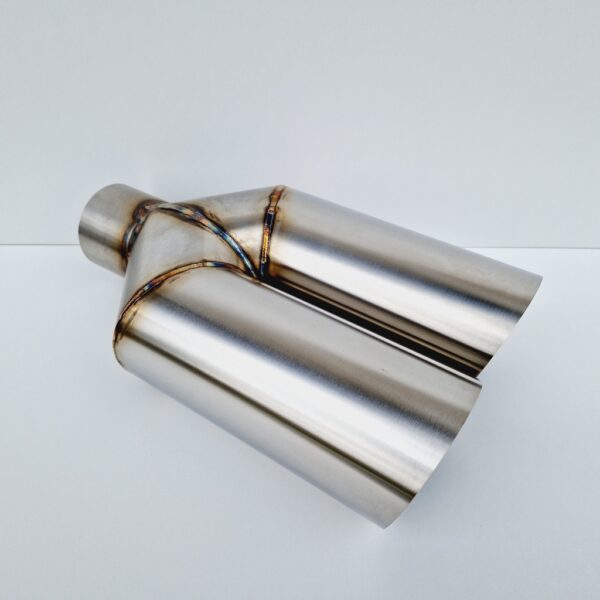 Podwójna końcówka wydechu Y-PIPE 80 mm ścięta (2)