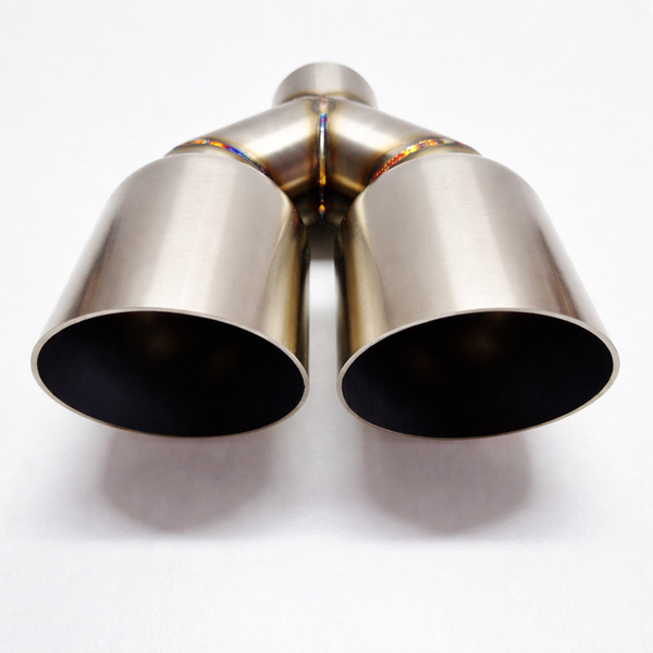 Podwójna końcówka wydechu Y-Pipe INOX 2x3,5 cala 2x90 mm ścięta