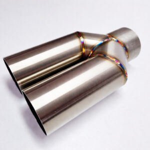 Podwójna końcówka wydechu INOX 2,5" (2x63,5 mm) prosta ze stali nierdzewnej