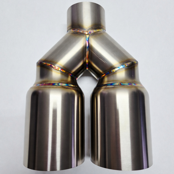 Podwójna końcówka wydechu Y-Pipe INOX 2x4 cala 2x101 mm prosta