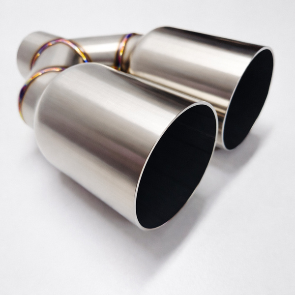 Podwójna końcówka wydechu Y-Pipe INOX 2x4 cala 2x101 mm prosta